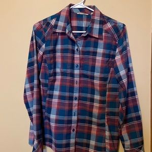 Ascend size small plaid button down shirt.